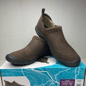 JSport Ladies Slip on faux fur insole Alice dark brown various sizes
